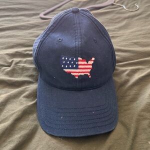 Navy Blue Cap Harding Lane with USA Flag Design